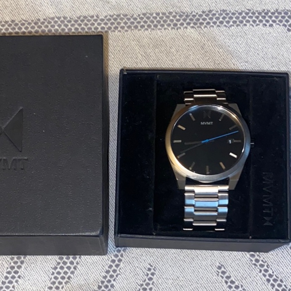MVMT Men's Silver and Black Watch
